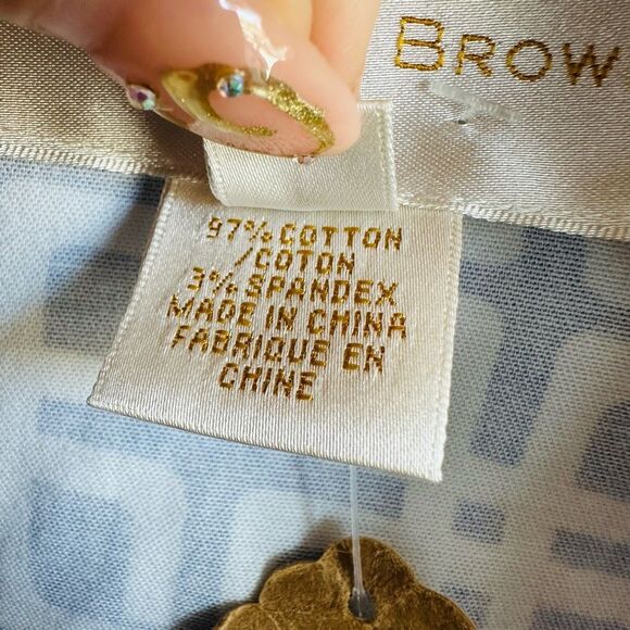 Vintage Julie Brown Mod Blue & White Sleeveless‎ Dress – Size 4 – 60s Style - Picture 6 of 12